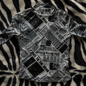 Garage Long Sleeve Mesh Crop Top